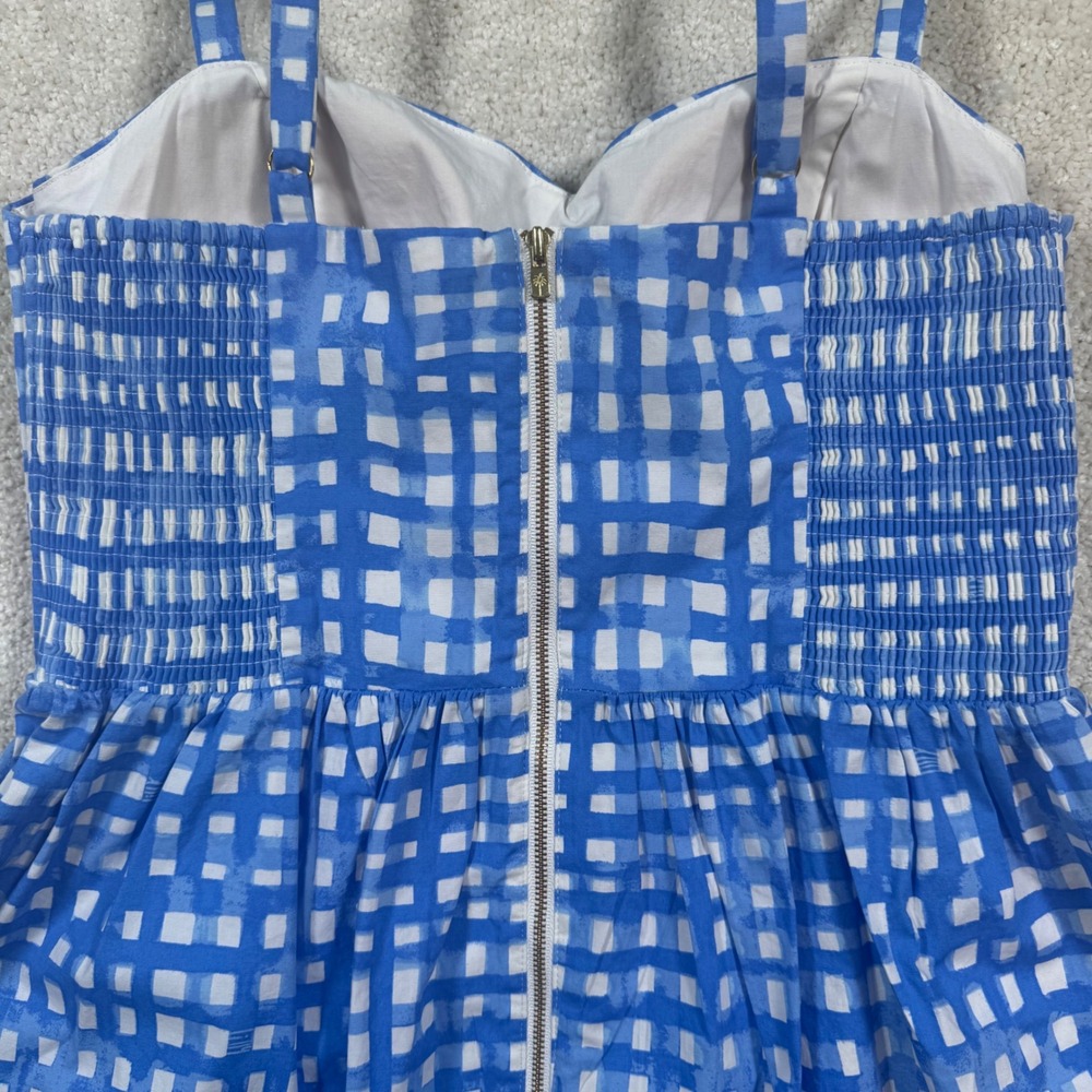 Lilly Pulitzer Dress Womens 8 Ardleigh Bennet Blue Feelin Beachy Gingham Dress - Picture 7 of 12